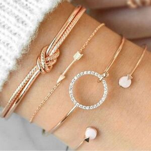 Golden Rope Bracelet Set